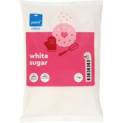 Pams Value White Sugar 1kg