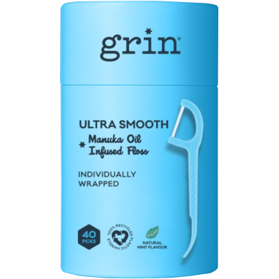 Grin Manuka Oil Infused Ultra Smooth Adult Floss Picks 40pk 40pk