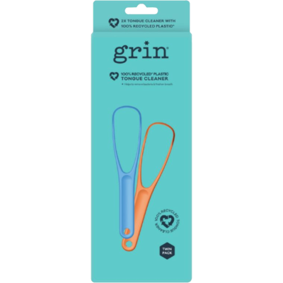 Grin Orange & Blue Tongue Scrapers 2pk 2pk