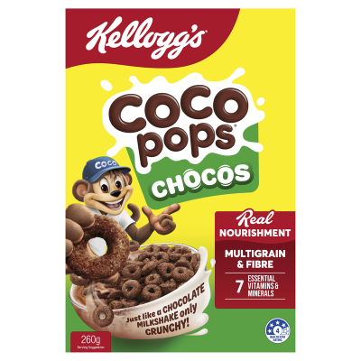 Kellogg's Coco Pops Chocos Breakfast Cereal 260g