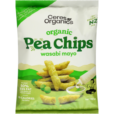 Ceres Organics Wasabi Mayo Pea Chips 100g