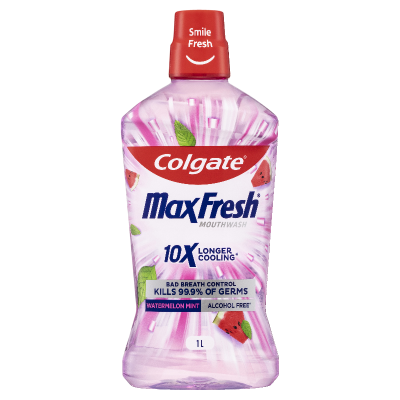 Colgate Max Fresh Watermelon Mint Alcohol Free Mouthwash 1l