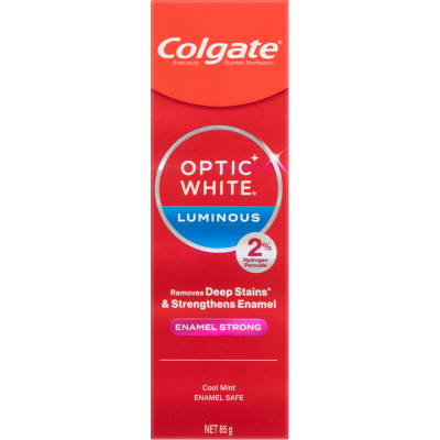 Colgate Optic White Luminous Enamel Strong Teeth Whitening Toothpaste 85g