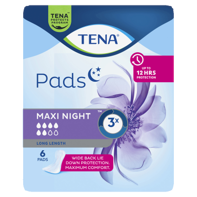 Tena Maxi Night Long Length Pads 6pk