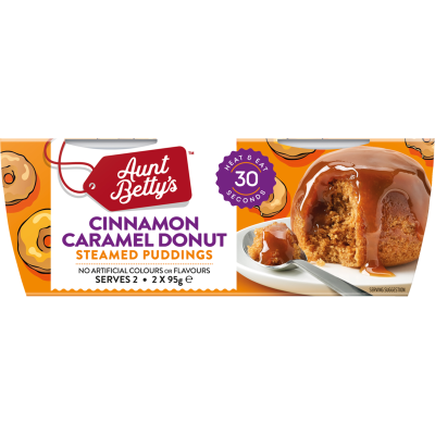 Aunt Betty's Cinnamon Caramel Donut Steamed Puddings 2 x 95g