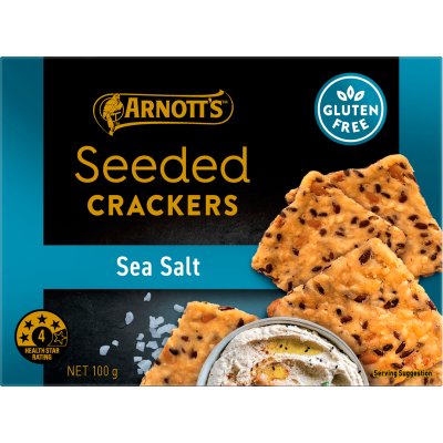 Arnott's Sea Salt Seeded Crackers 100g