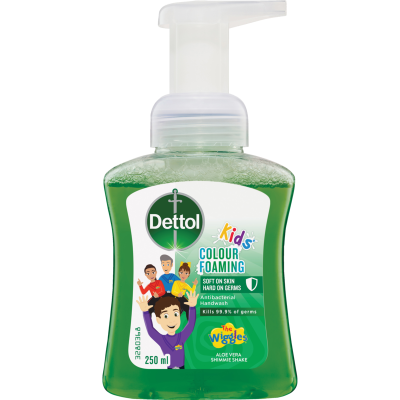 Dettol Foaming Kids Colour Aloe Vera Hand Wash Pump 250ml