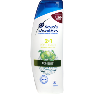 Head & Shoulders Apple Fresh 2in1 Anti-dandruff Shampoo + Conditioner 350ml