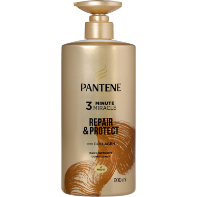Pantene Pro-V 3 Minute Miracle Repair & Protect With Collagen Daily Intensive Conditioner 600ml