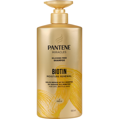 Pantene Pro-V Miracle Biotin Moisture Renewal Silicone-free Shampoo 650ml