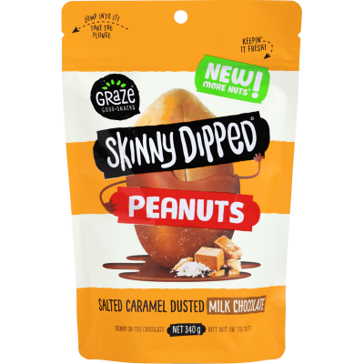 Graze Salted Caramel Milk Chocolate Peanuts 340g