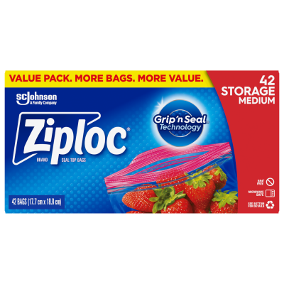 Ziploc Medium Storage Bags 42pk