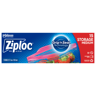 Ziploc Medium Storage Bags 15pk