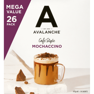 Avalanche Cafe Style Mochaccino Coffee Sachets 26 x 16g