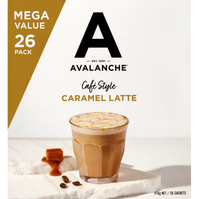 Avalanche Cafe Style Caramel Latte Coffee Sachets 26 x 16g