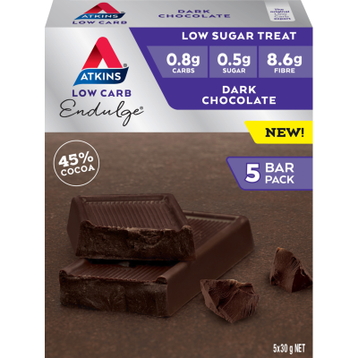 Atkins Endulge Low Carb Dark Chocolate Bars 5 x 30g