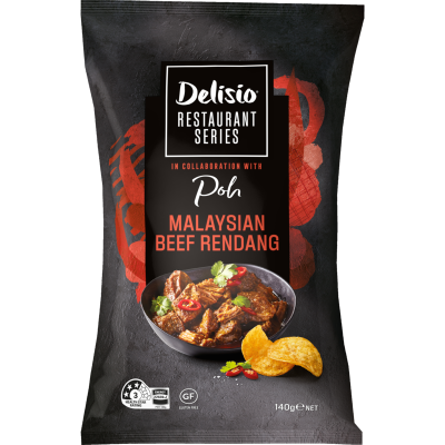 Bluebird Delisio Restaurant Series Malaysian Beef Rendang Potato Chips 140g