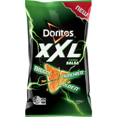 Doritos XXL Tangy Salsa Corn Chips 150g