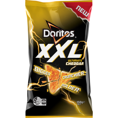 Doritos XXL Ultimate Cheddar Corn Chips 150g