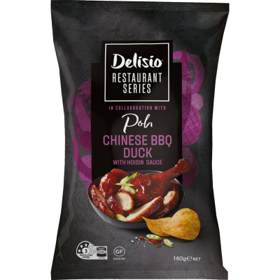 Bluebird Delisio Restaurant Series Chinese BBQ Duck & Hoisin Sauce Potato Chips 140g