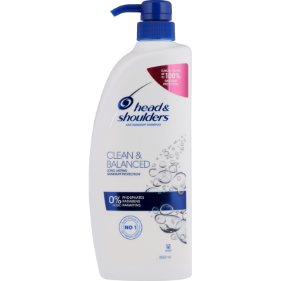 Head & Shoulders Clean & Balanced Anti Dandruff Shampoo 850ml