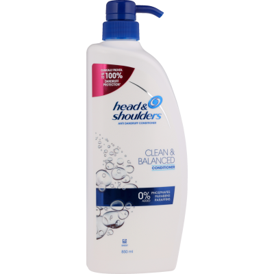 Head & Shoulders Clean & Balanced Anti Dandruff Conditioner 850ml