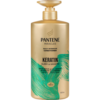Pantene Keratin Sleek & Smooth Daily Intensive Conditioner 600ml