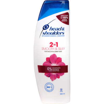 Head & Shoulders Smooth & Silky Anti-dandruff Shampoo + Conditioner 350ml