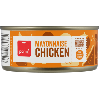 Pams Mayonnaise Marinated & Shredded Chicken Breast 160g