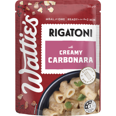 Wattie's Rigatoni With Carbonara Sauce Pasta 350g