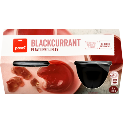 Pams Blackcurrant Jelly Cups 4 x 125g