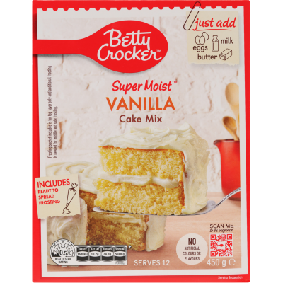 Betty Crocker Super Moist Vanilla Cake Mix 450g