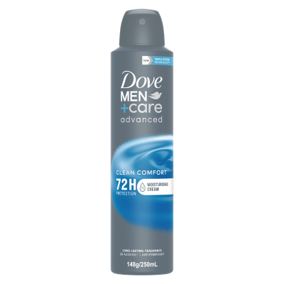 Dove Men + Care Advanced Clean Comfort 72hr Antiperspirant Deodorant 250ml