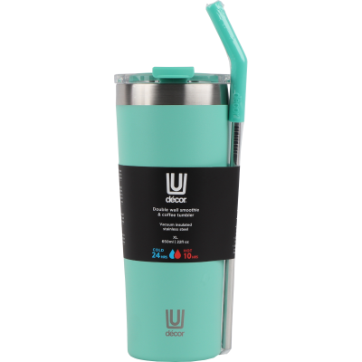 Decor Double Wall Reusable Smoothie & Coffee Tumbler 650ml
