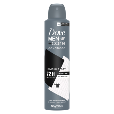 Dove Men + Care Advanced Invisible Dry 72hr Antiperspirant Deodorant 250ml