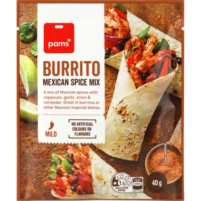 Pams Burrito Mexican Spice Mix 40g