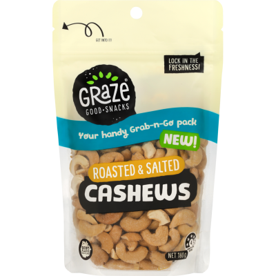 Graze Roasted & Salted Cashews 180g