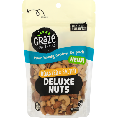 Graze Roasted & Salted Deluxe Nuts 180g