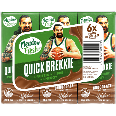 Meadow Fresh Quick Brekkie Chocolate Flavour UHT Milk 6 x 250ml