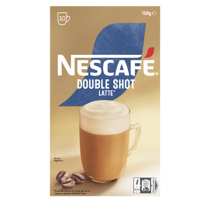 Nescafe Double Shot Latte Coffee Sachets 10 x 15g