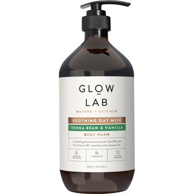 Glow Lab Soothing Oat Milk, Tonka Bean & Vanilla Bodywash 900ml