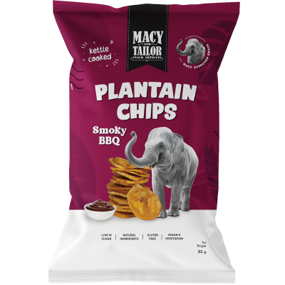 Macy and Tailor Smoky BBQ Plantain Chips 85g