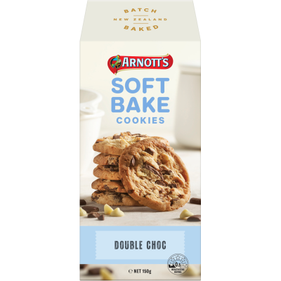 Arnott's Double Choc Soft Bake Cookies 150g