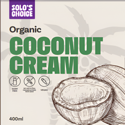 Solo's Choice Organic Long Life Coconut Cream 400ml