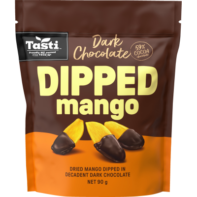 Tasti Dark Chocolate Dipped Mango 90g