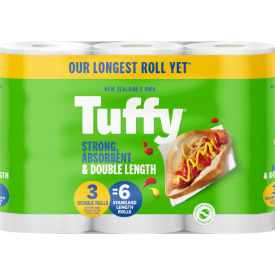 Tuffy White Double Length 2 Ply Paper Towels 3 x 120 sheets