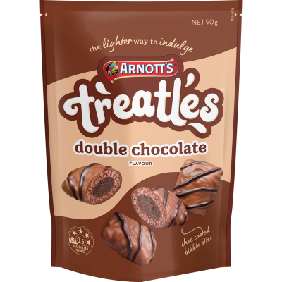 Arnott's Treatles Double Chocolate Flavour Biscuit Bites 90g