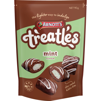 Arnott's Treatles Mint Flavour Biscuit Bites 90g