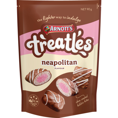 Arnott's Treatles Neapolitan Flavour Biscuit Bites 90g