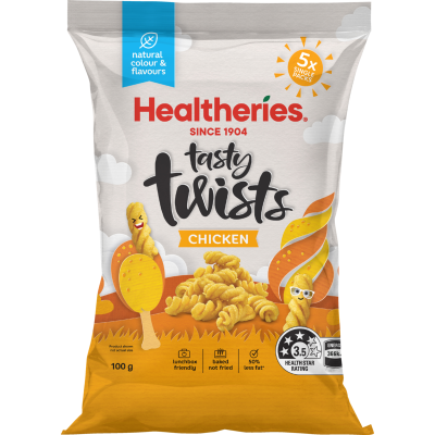Healtheries Tasty Twist Chicken Multi Pack Snack Foods 100g